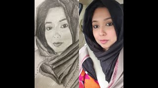 How to Draw a Girl with Hijab | Easy Pencil Sketch screenshot 4