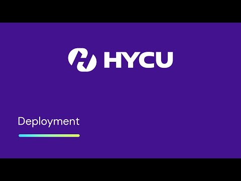 HYCU for Enterprise Clouds - Deployment