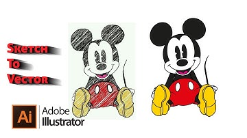 Drawing Mickey - Sketch to Vector - Adobe Illustrator Tutorial for Beginners