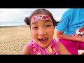 The Boo Boo Song story 手当ごっこ!海で転んじゃった!ばんそうこうはって!パパ!*こたみのチャンネル英語の歌
