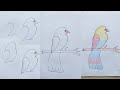 How to draw a bird with 2 number  using number 2 easy drawing