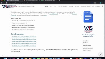 Curriculum Mapping: 2019-20 WIS Platform Walkthrough