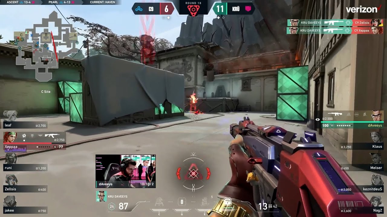 KRÜ Daveeys 1v2 clutch for Map point | VCT Americas LCQ