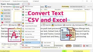 Convert Text to CSV and Excel | Superfast & Powerful Text Processor Software | Pulkitsoft