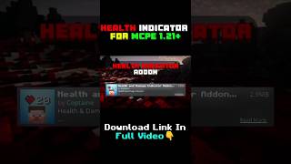 Health Indicator Mod for MCPE 1.21 ❤️ #minecraft #mcpe #shorts