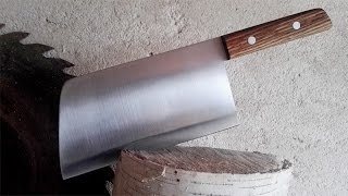 Make a cleaver (knife) out of the saw blade