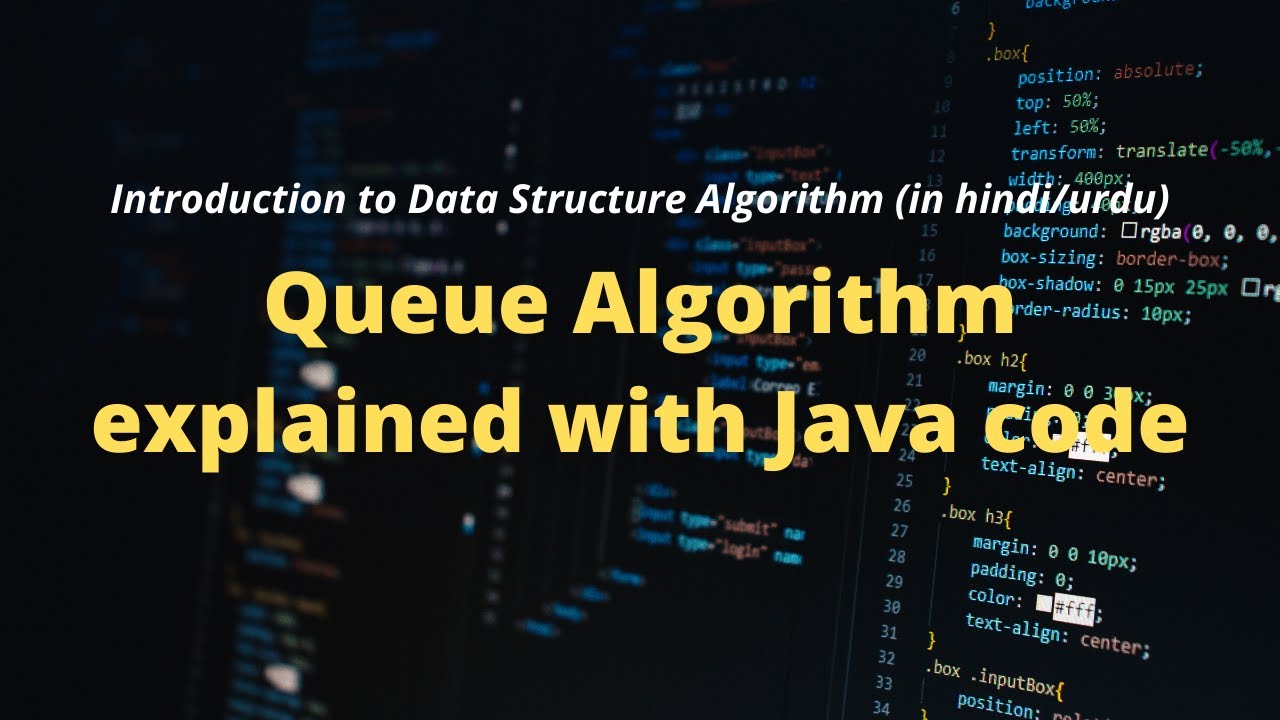 Queue Algorithm Explained with Java Code in Urdu/Hindi - YouTube