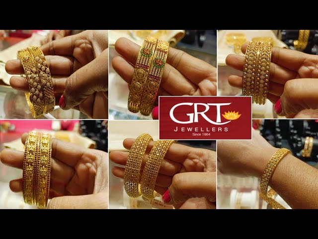 GRT jewellery shop la எல்லா டிரஸ்கும் போட்றமாதிரி அட்டகாசமான trendy  Collection| Gold bangle bracelet - YouTube