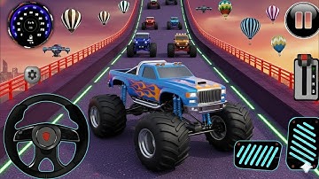 Monster Truck Mega Ramp Impossible Driver - Mega Ramp Car Stunt Master Simulator - Android Gameplay