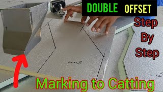 Double Offset Piece Step by Step Marking & Catting AC Duct | Khalid 95