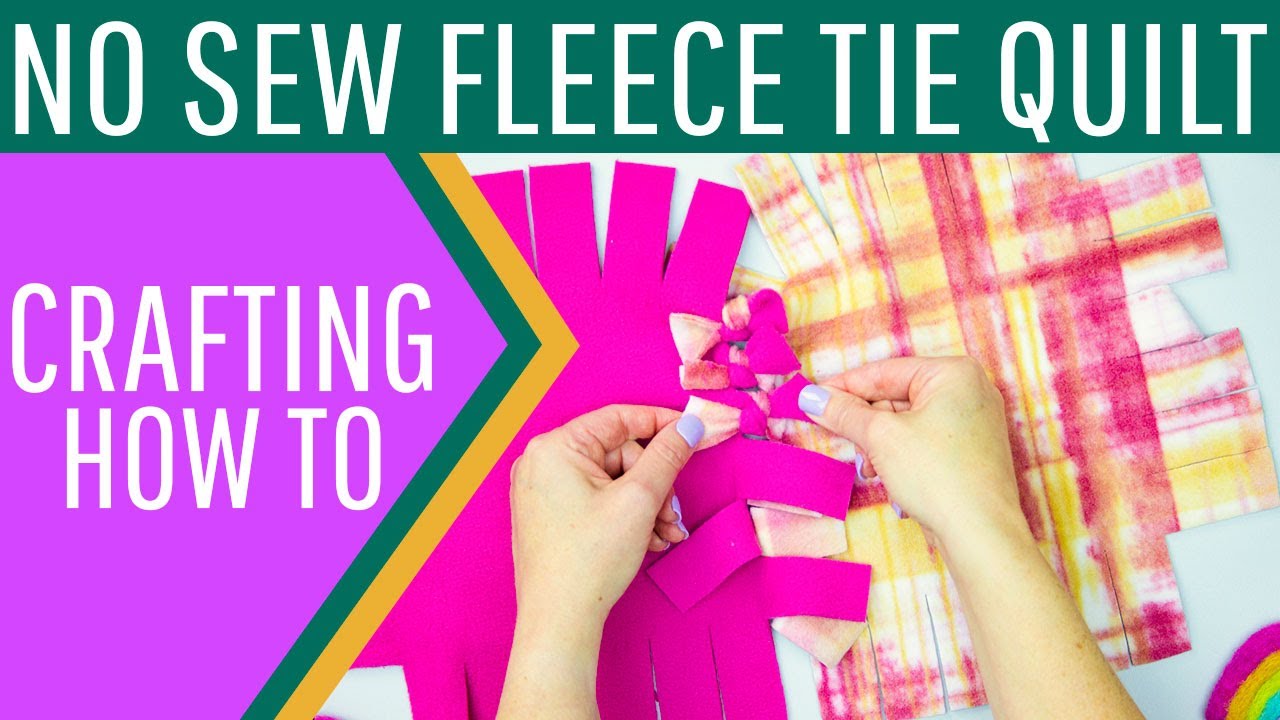 Tied Fleece Blanket Tutorial, No Sew Craft, No Sew Blanket Pattern -   Singapore