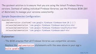 Resolving NoClassDefFoundError in Firebase Performance Details