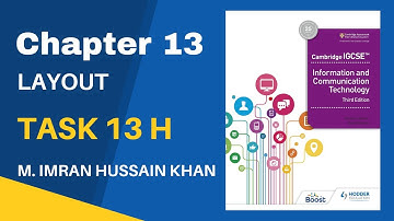 Task 13 H of  O Level | IGCSE Code 0417 Chapter Layout