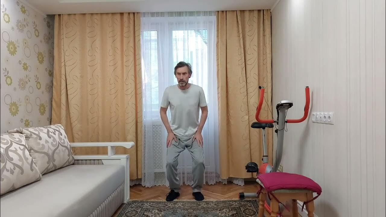 Утренняя зарядка. Упражнение для укрепления мышц бедра и коленного ...