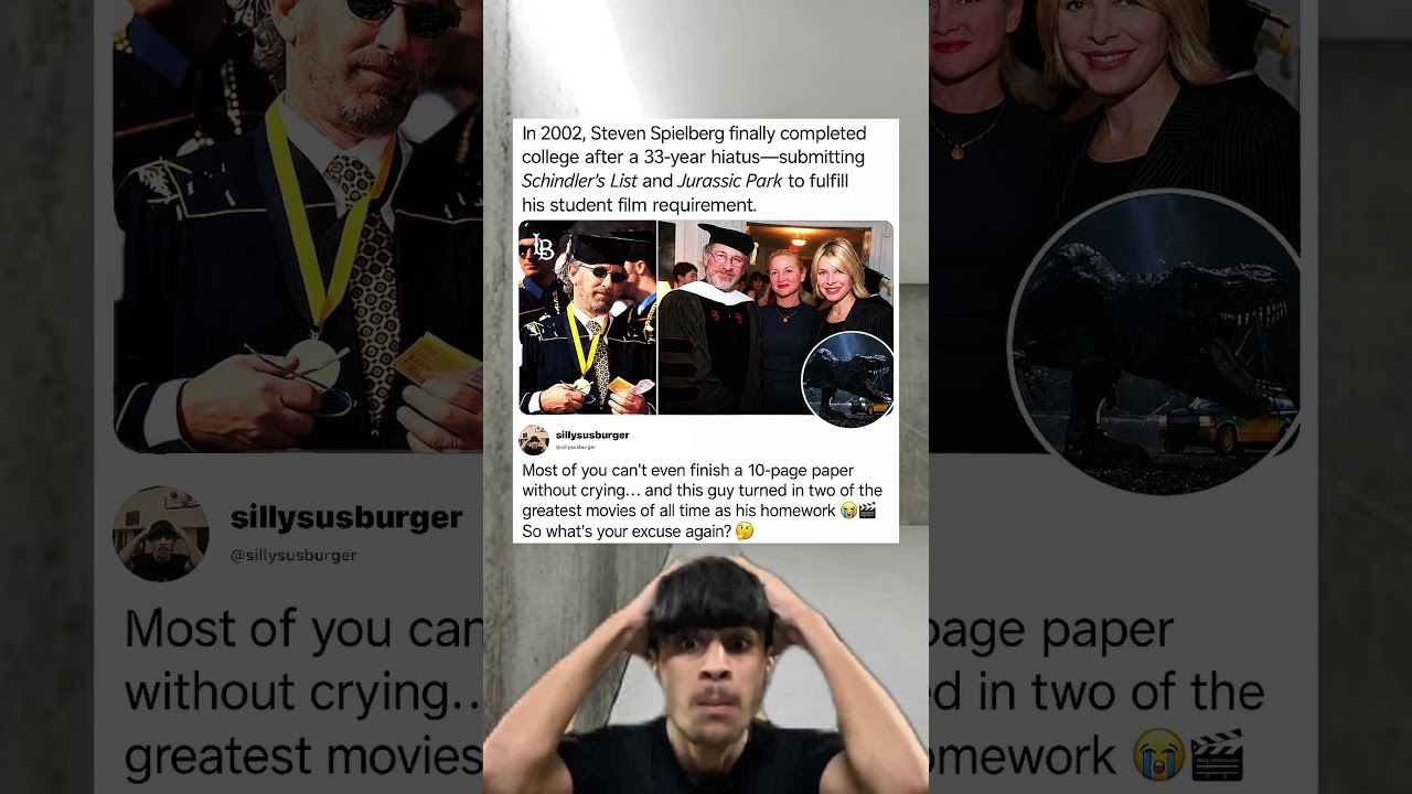 Steven Spielberg Took 33 Years to Graduate… His Homework Was LEGENDARY! 🎓🎬😂 #shorts