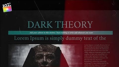 Top Apple Motion Projects: Dark Theory