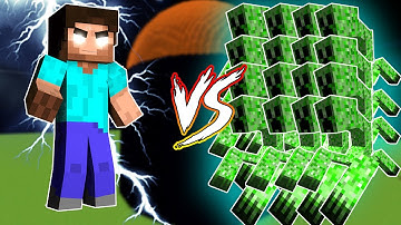 Herobrine VS Mutant Creeper Army - Minecraft Mob Battle - SLN Craft