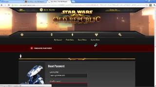 Tutorial: How to Reset password and security lockout for SWTOR