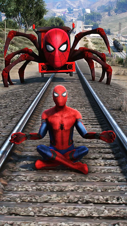 GTA V: SPIDER CHOO CHOO TRAIN VS SPIDER MAN #shorts