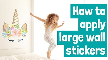 How to apply large wall stickers - The Centre Hinge method - Stickerscape