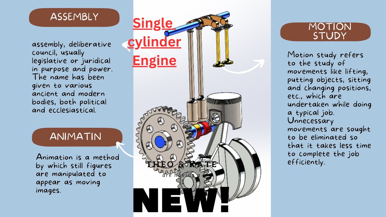 Cylinder Engine Assembly SolidWorks Tutorials Motion study and
