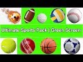 Green Screen props Sports 3D Balls pack | Royalty Free Footages