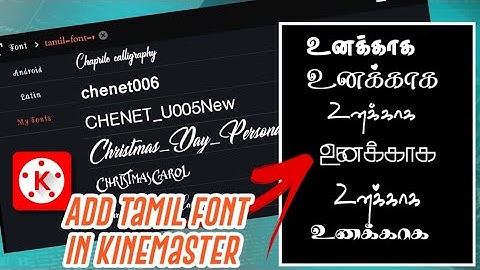 How to add Tamil font in kinemaster/kinemaster video editing tamil @Hemaedit