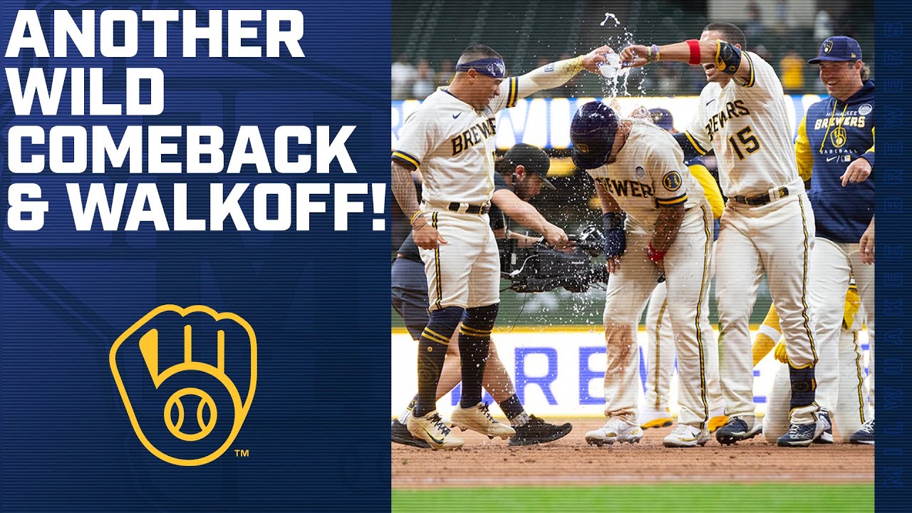 INSANE COMEBACK! Brewers walk-off Padres with four-run ninth inning!