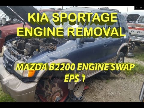 mazda-b2200-engine-swap,-kia-sportage-engine-removal