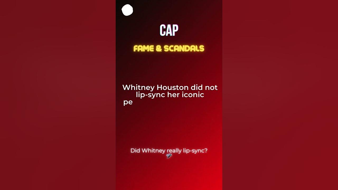 Did Whitney Houston Lip-Sync? 🎤 - YouTube