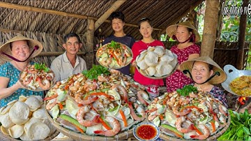 Gỏi Củ Hủ Dừa Tôm Thịt, Bánh Phồng Tôm | Hương Vị Món Ngon Miền Quê || Coconut tuber salad