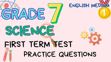 Grade 7 Science English Medium First Term Test Practice Questions And Answers