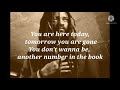 Lucky Dube Number In The Book Lyrics Lucky Dube Number In The Book Lyrics