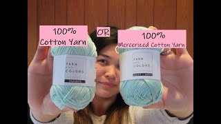 Yarn Review: 100% Cotton Yarn or 100% Mercerized Cotton Yarn (Yarn and Colors)