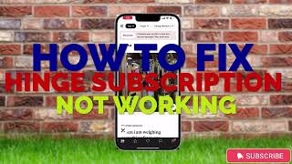 Hinge Subscription Not Working? Do This NOW