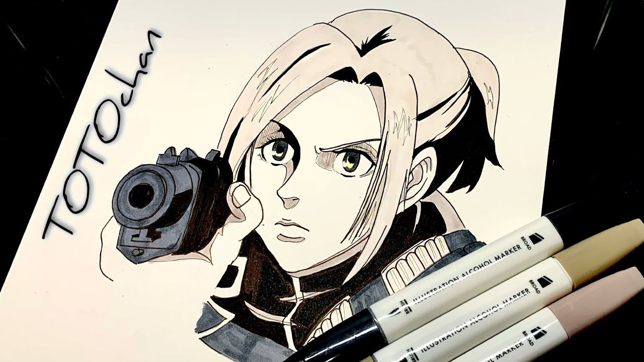 進撃の巨人 サシャ・ブラウス を描いてみた Drawing Attack on Titan | Sasha Blouse イラスト動画 ...