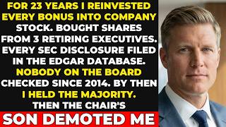 I Purchased Company Stock for 23 Years Without Anyone Noticing — Then the Board Chair's Son Demoted.