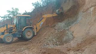 JCB 3dx Loading Mud in TATA 3525 Tipper TATA 2518 Mahindra NOVO 605 tractor DI 4x4 dump track