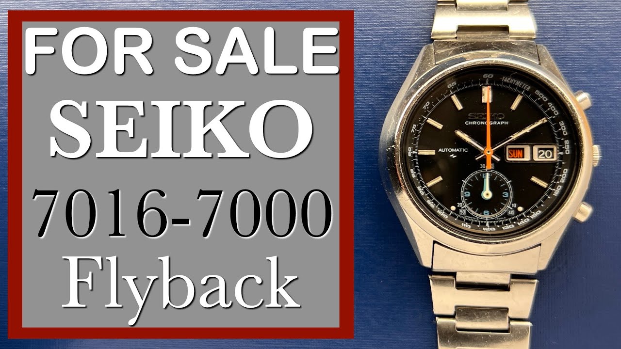 For Sale -- Seiko 7016-7000 Flyback Chrono - YouTube