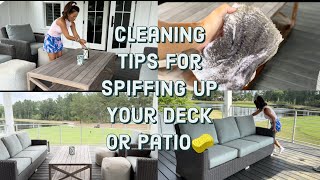 DEEP CLEANING THE PATIO // Cleaning Tips and HACKS using your everyday cleaning tools!