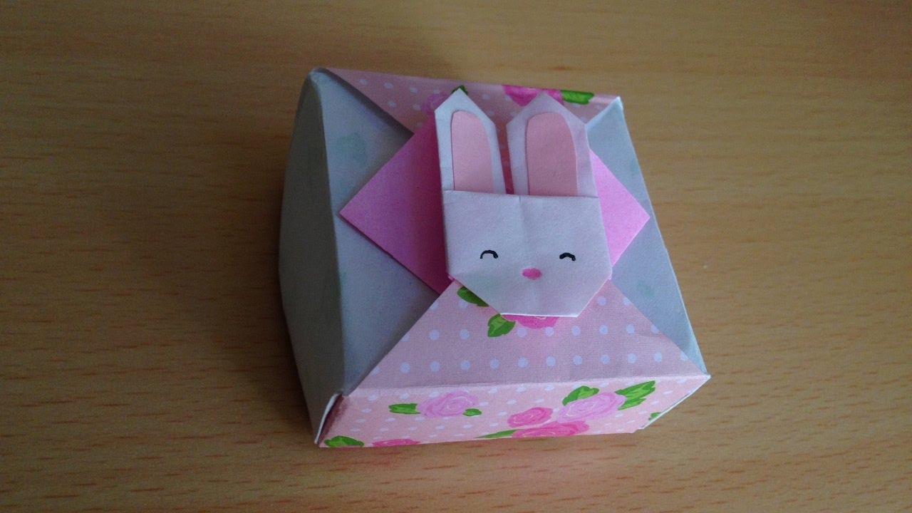 折り紙 うさぎの箱 簡単な折り方 Niceno1 Origami Bunnyrabbitbox Youtube