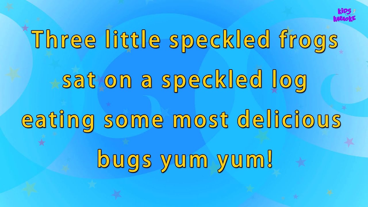 Karaoke Rhymes - Five little speckled frogs