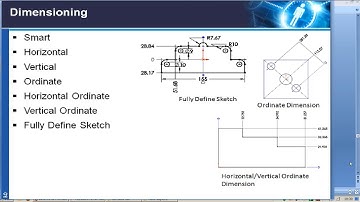 22 Dimensioning in Solidworks-Smart, Horizontal, Vertical,Ordinate, Fully Define Sketch Dimensioning