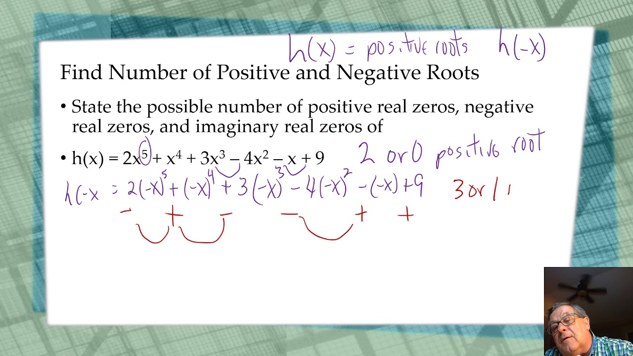 Find Number of Positive and Negative Roots - YouTube