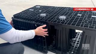 ACO StormBrixx® SD Half Layer Assembly Using Cover Plate and Half Side Panel