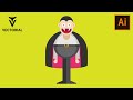 How to draw a DRACULA in Adobe illustrator 2020