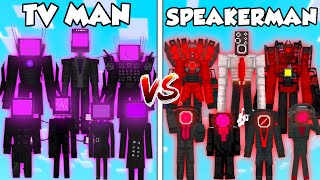 All TV MAN vs All SPEAKERMAN BATTLE in MINECRAFT PE