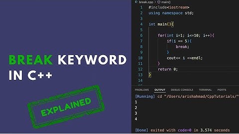 Break Keyword in C++ | C++ Tutorials for Beginners #18