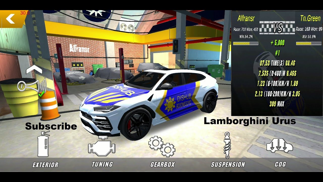 Settingan Gearbox / Gear ratio Urus 2000hp 7second city