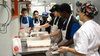 Kids Cooking at Muqueca Restaurant